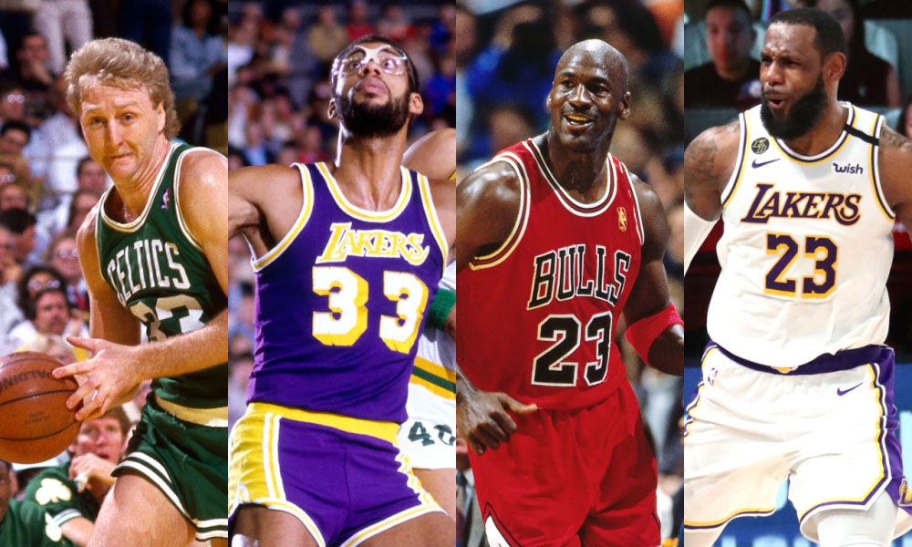 NBA legends picture collage