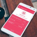 Mobile screen displaying pregnancy test app